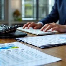 Payroll specialist processing salaries