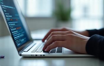 Person filling secure signup form